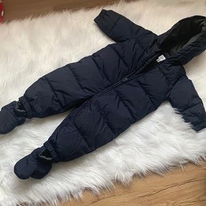 Baby footed jumpsuit navy blue color size 12-18 months